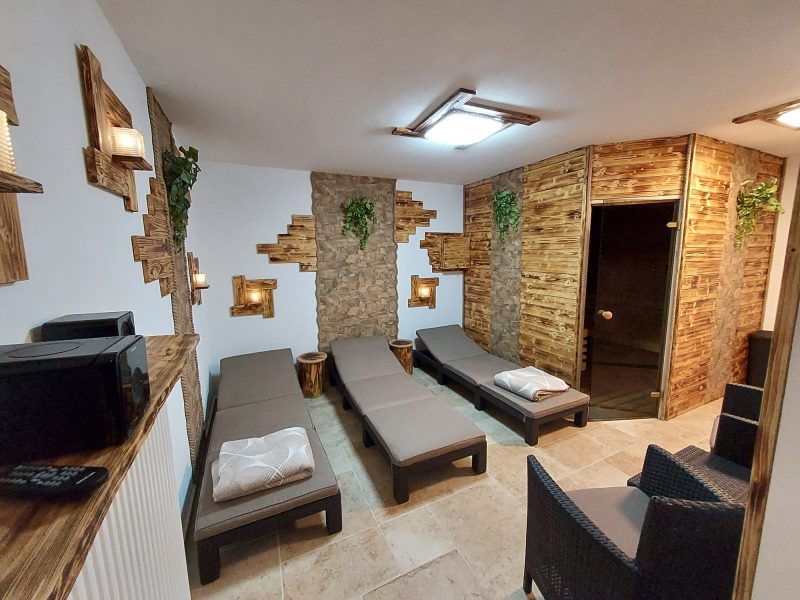 Sauna a odpočívárna